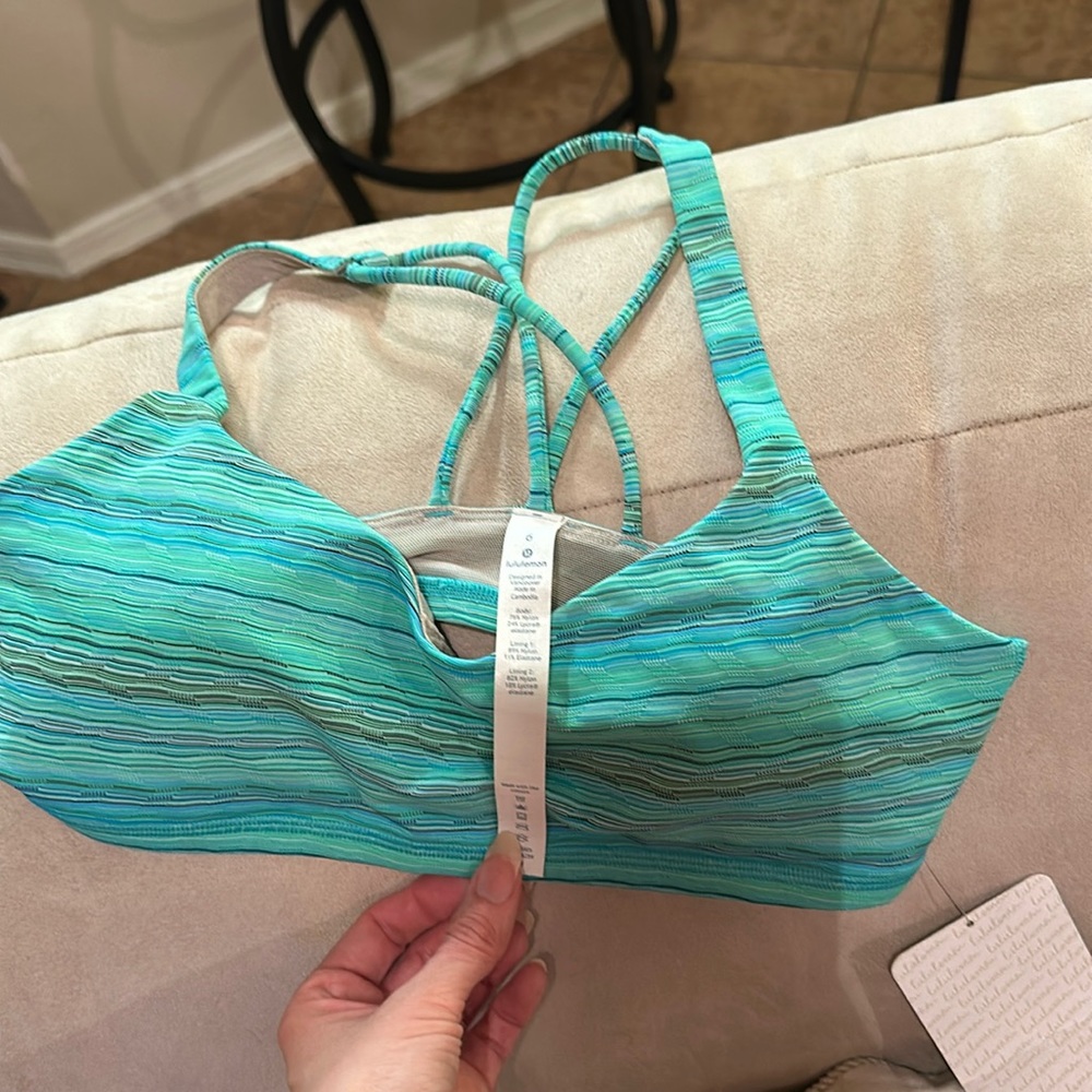 23. NWT Lululemon Free To Be Bra SDYD Space Dye Teal Green